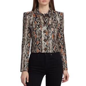 NWT NEW Veronica Beard Fulham Snakeskin Jacket Size 4